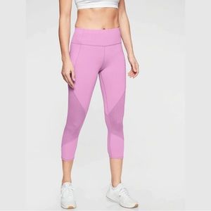 Athleta Leggings Purple Mesh Contender Capri Powerlift Violet Blush Small